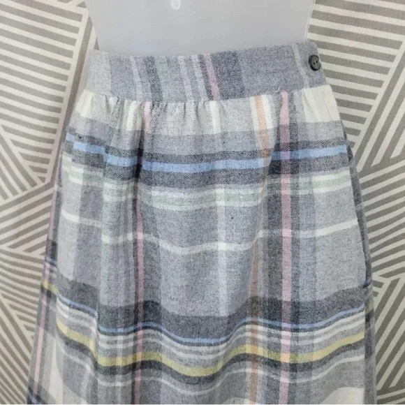 VTG Plaid Midi Skirt